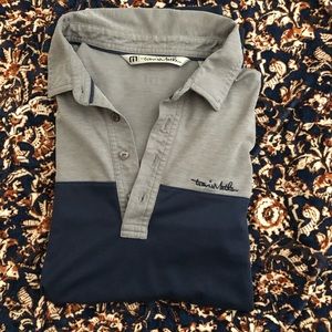 MED Blue and Grey Travis Mathew Polo